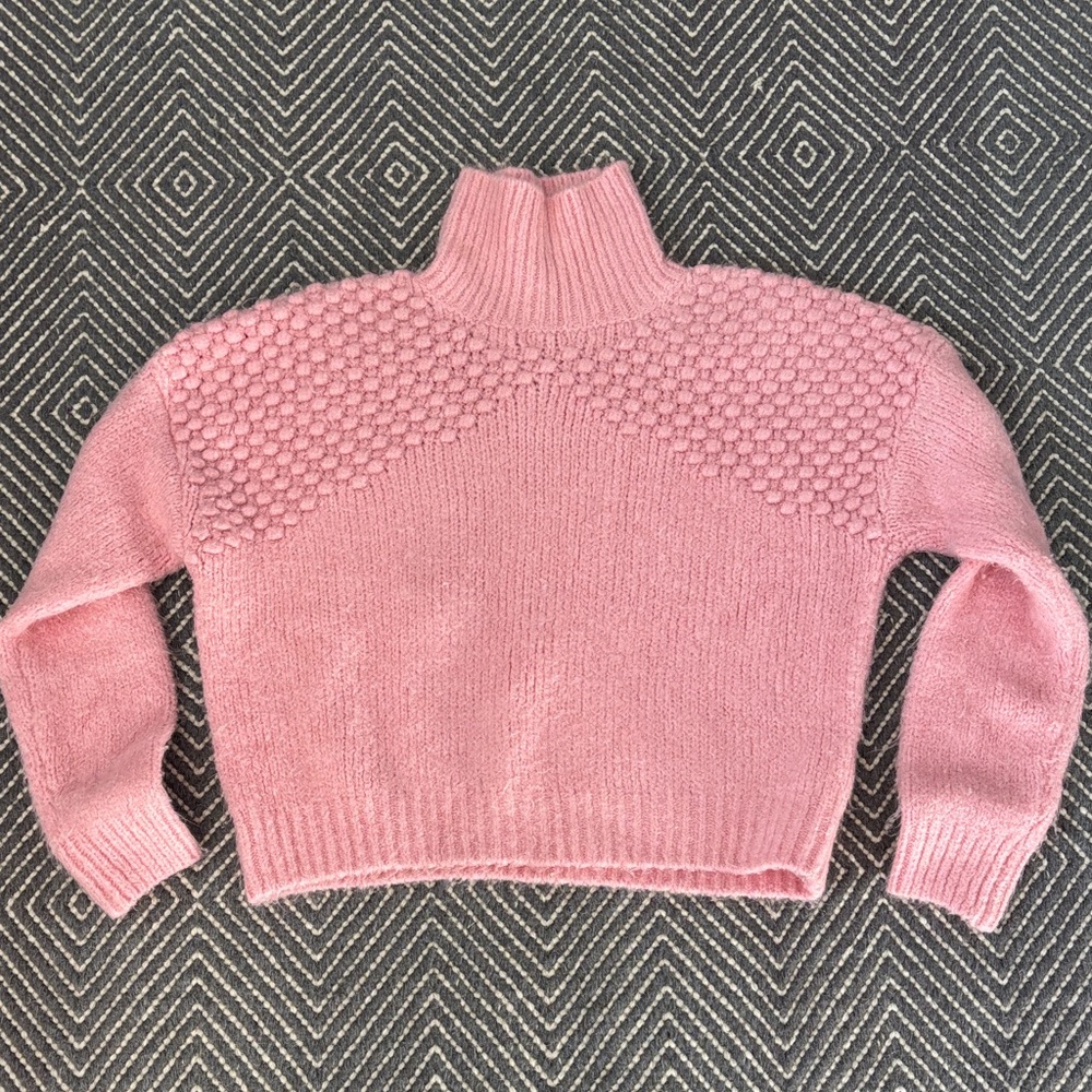 Free People Pink Cowl Neck Sweater
